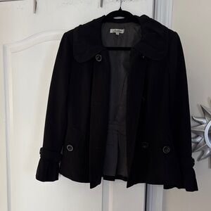 ATELIER LADIES BLACK SHORT PEA COAT-4